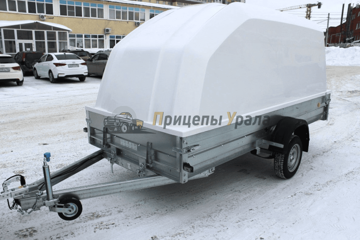 Пластиковая крышка для прицепа Трейлер, ССТ (3,5х1,5м) белая